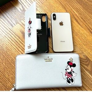 Kate Spade Disney Parks Minnie Mouse Lacey Wallet and Folio iPhone Case Set